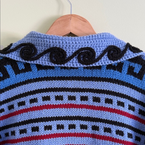 Hand-Knit Kimono Style Long Sweater Jacket Cardigan - Picture 5 of 17